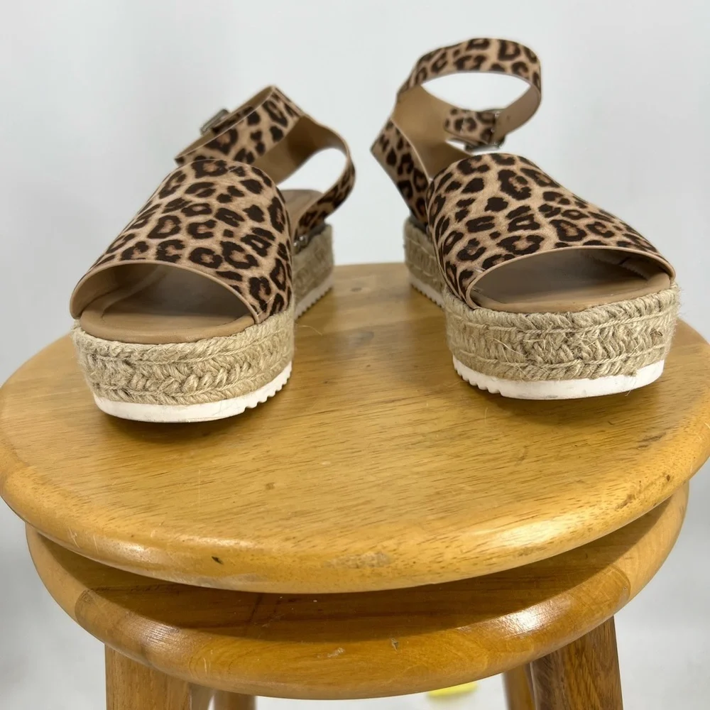 Soda Topic Topshoe Avenue Women's Open Toe Ankle Strap Espadrille Sandal 7.5